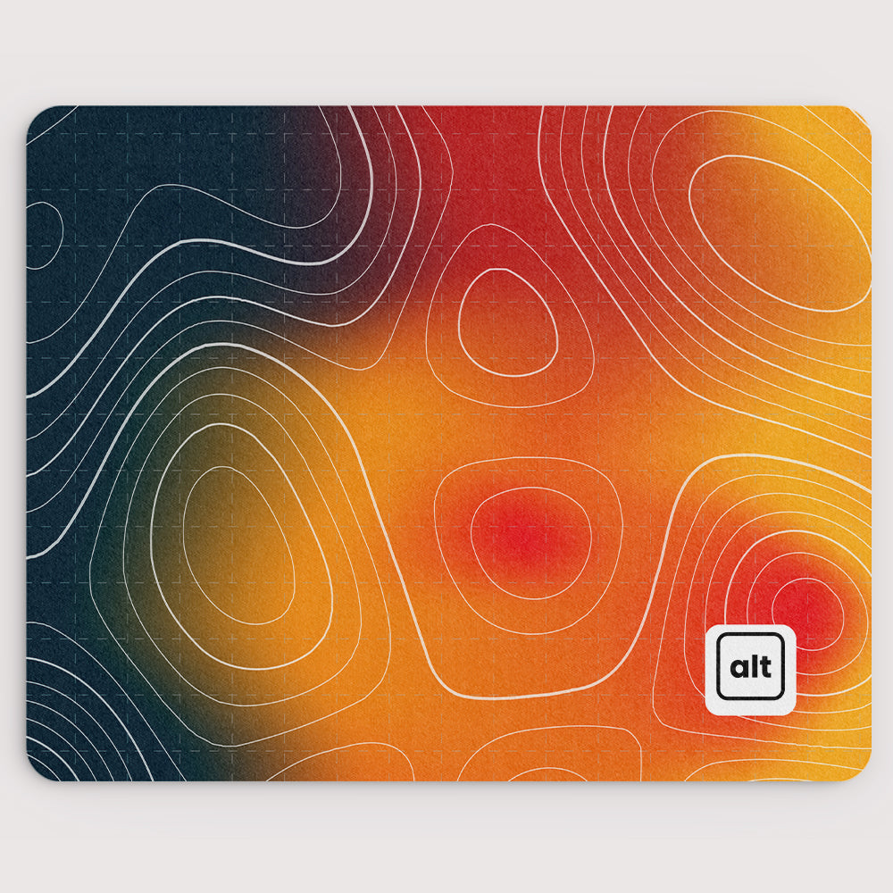 Heatwave Damascus Mousepad - Cinch Gaming