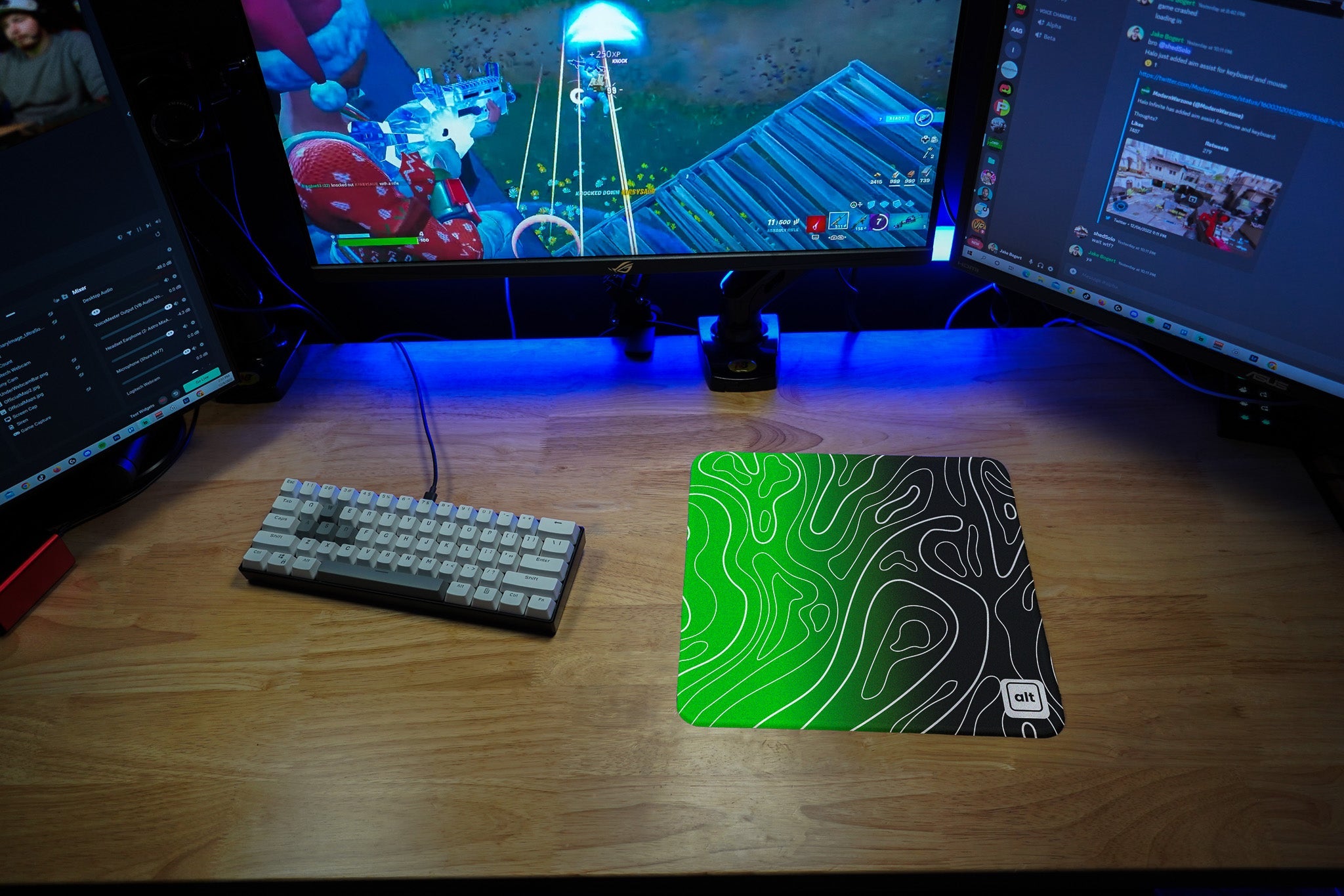 Shamrock Ombre Damascus Mousepad - Cinch Gaming