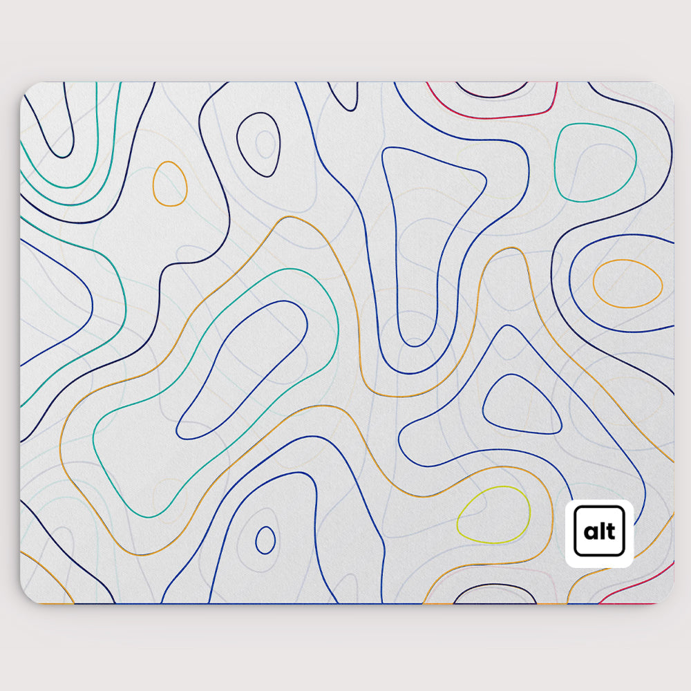 White and Blue Damascus Mousepad - Cinch Gaming
