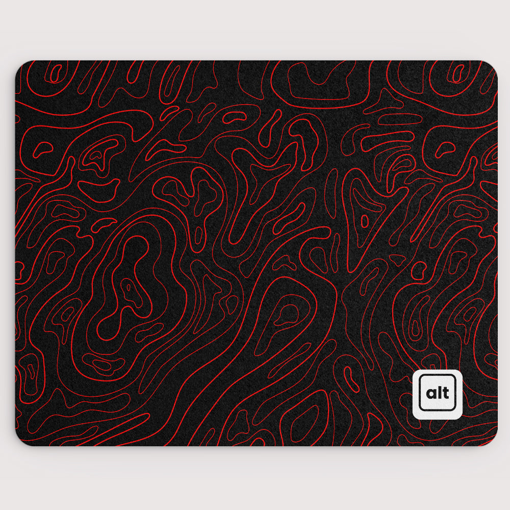 Red Black Damascus Mousepad - Cinch Gaming