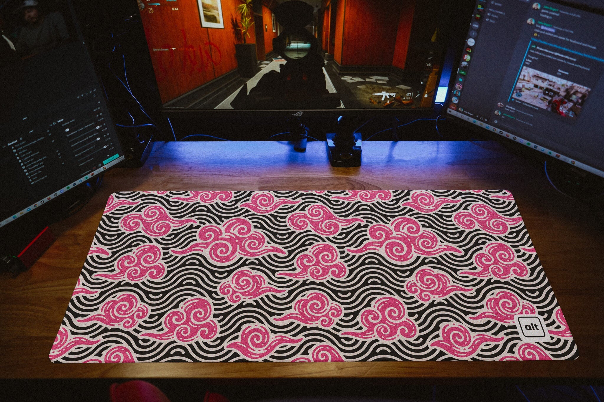 Pink Anime Clouds Mousepad - Cinch Gaming