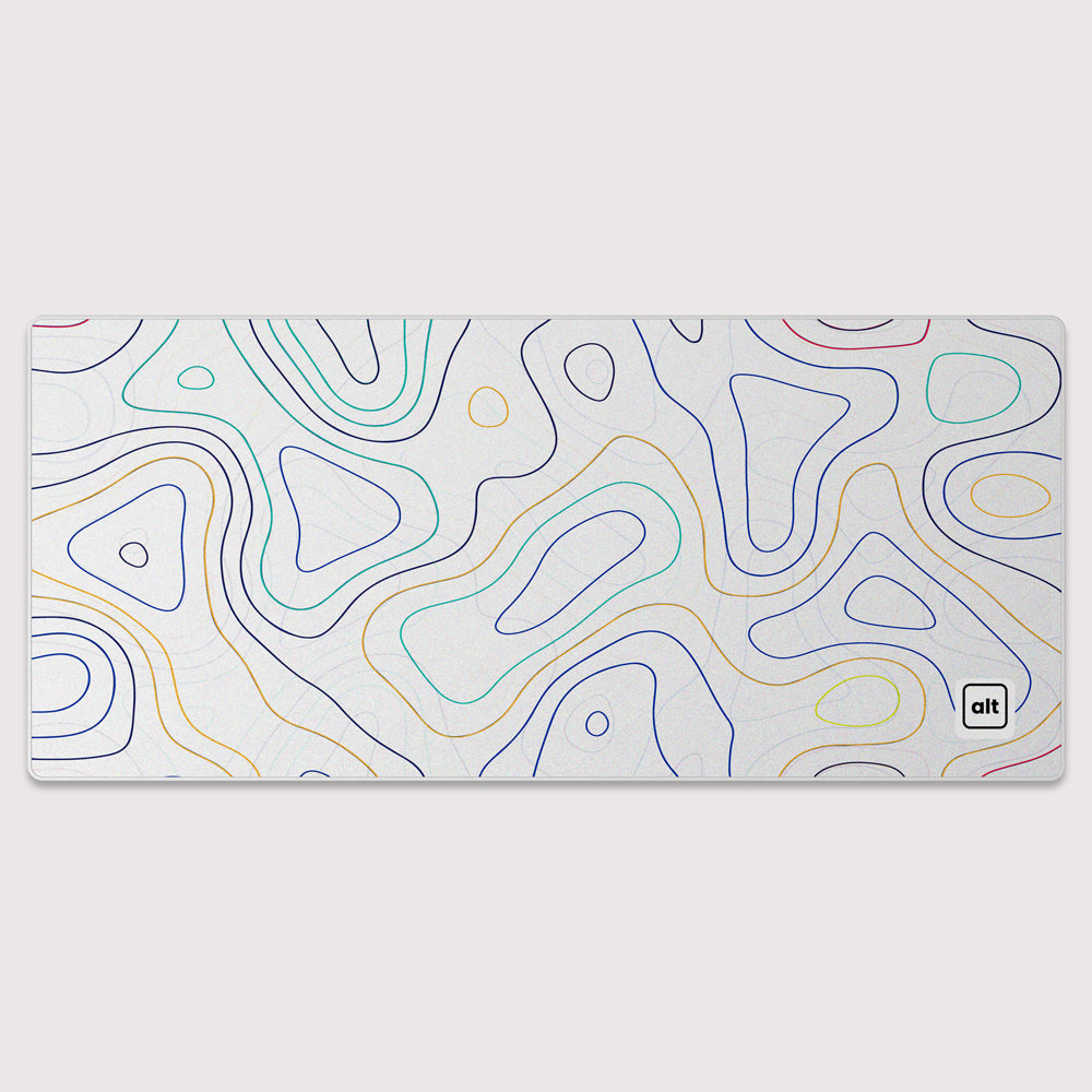 White and Blue Damascus Mousepad - Cinch Gaming