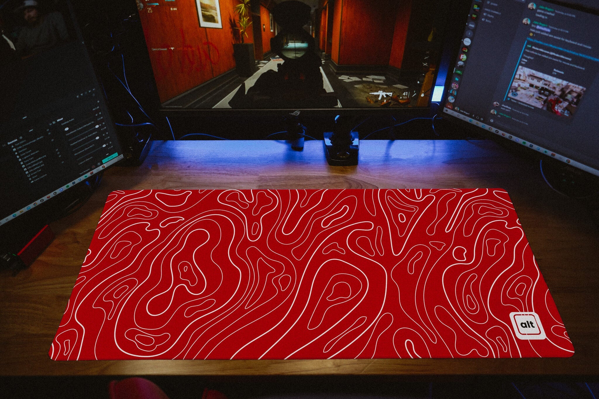 Red Damascus Mousepad - Cinch Gaming