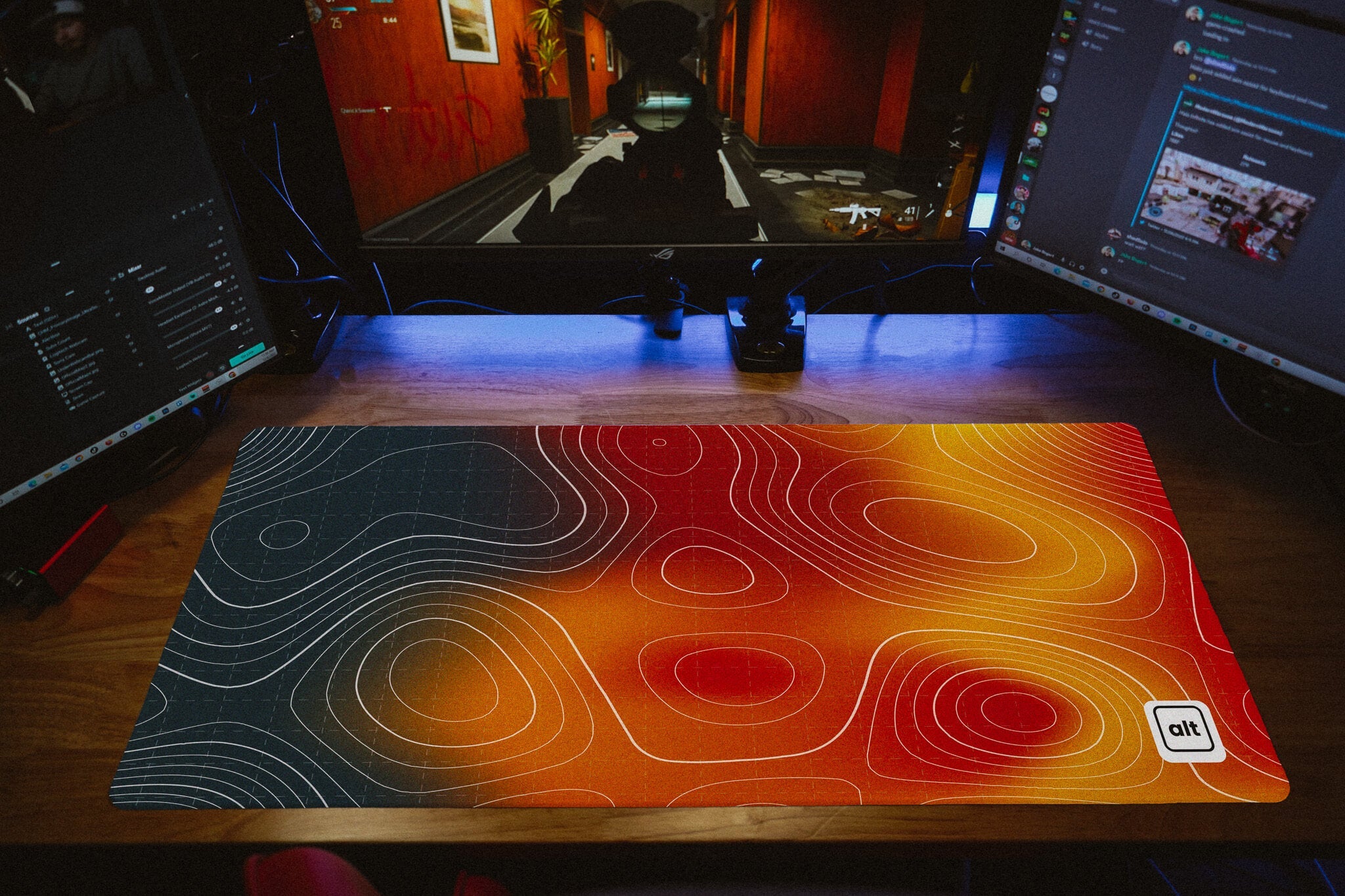 Heatwave Damascus Mousepad - Cinch Gaming