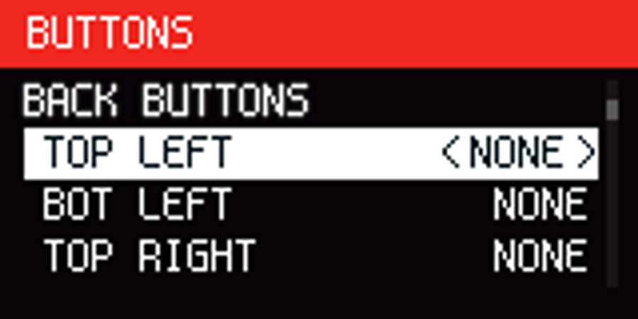 Back buttons · Remap