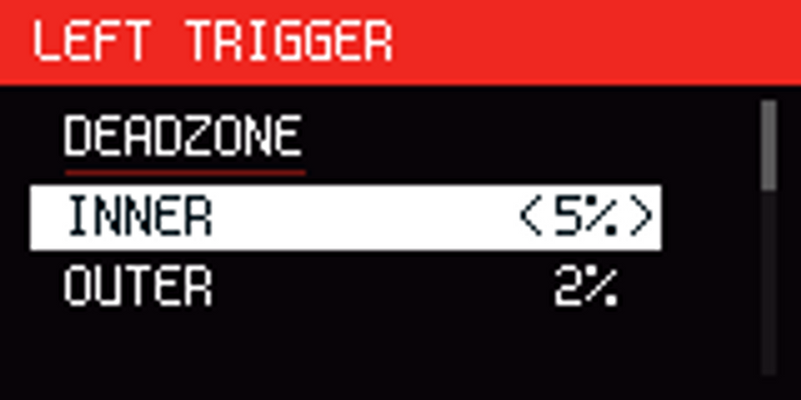 Triggers · Inner & outer deadzone