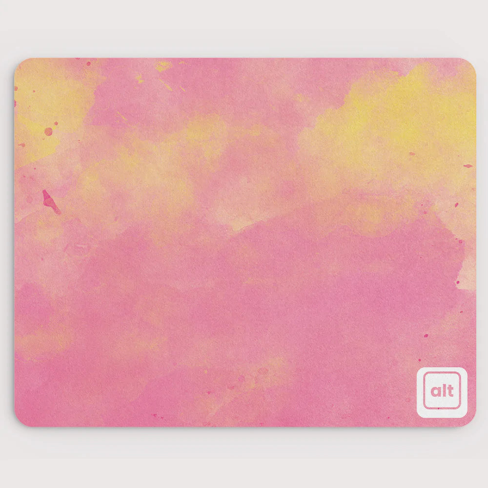 Pink and Gold Watercolor Mousepad - Cinch Gaming