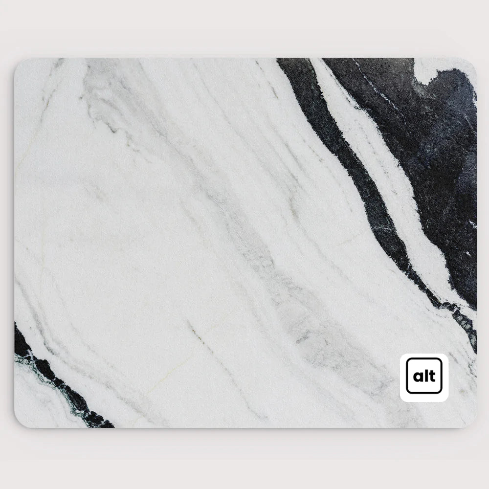 Black and White Marble Mousepad - Cinch Gaming
