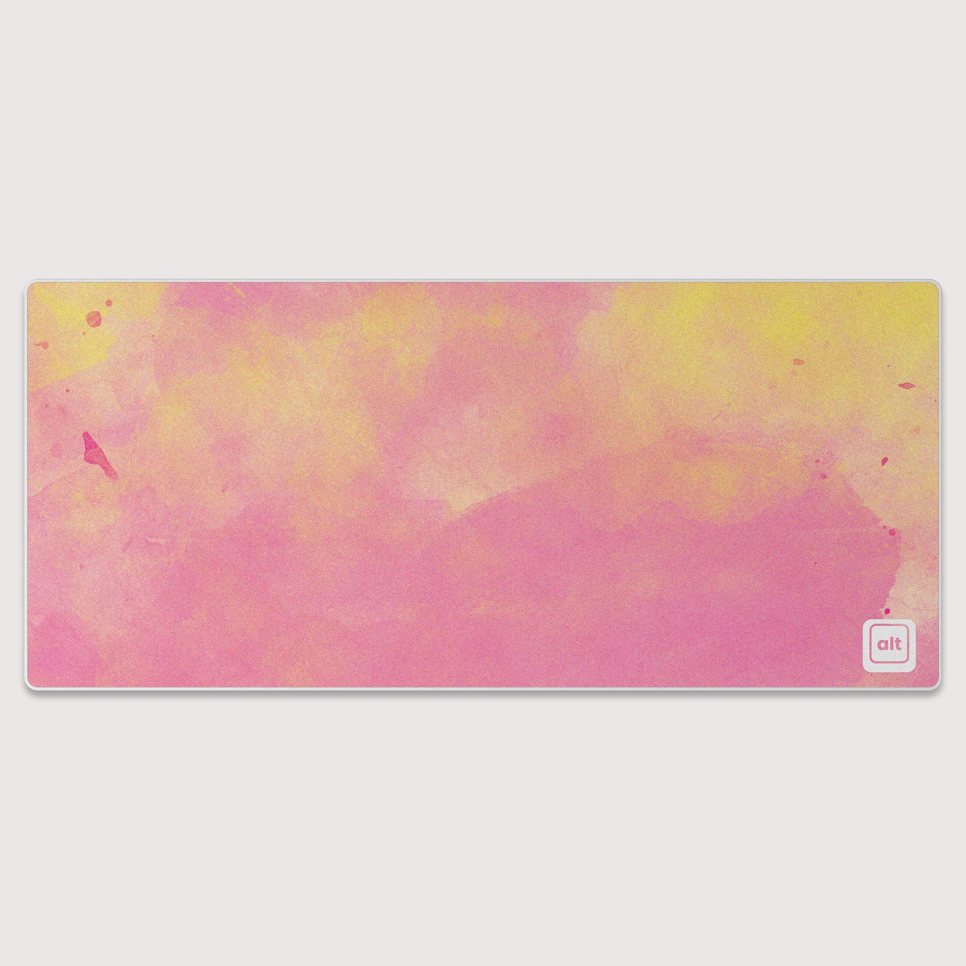 Pink and Gold Watercolor Mousepad - Cinch Gaming