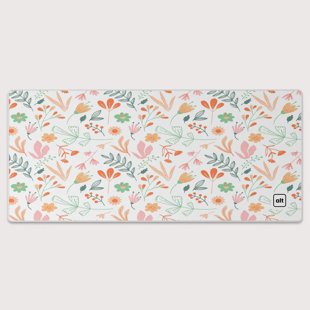 White Floral Mousepad - Cinch Gaming