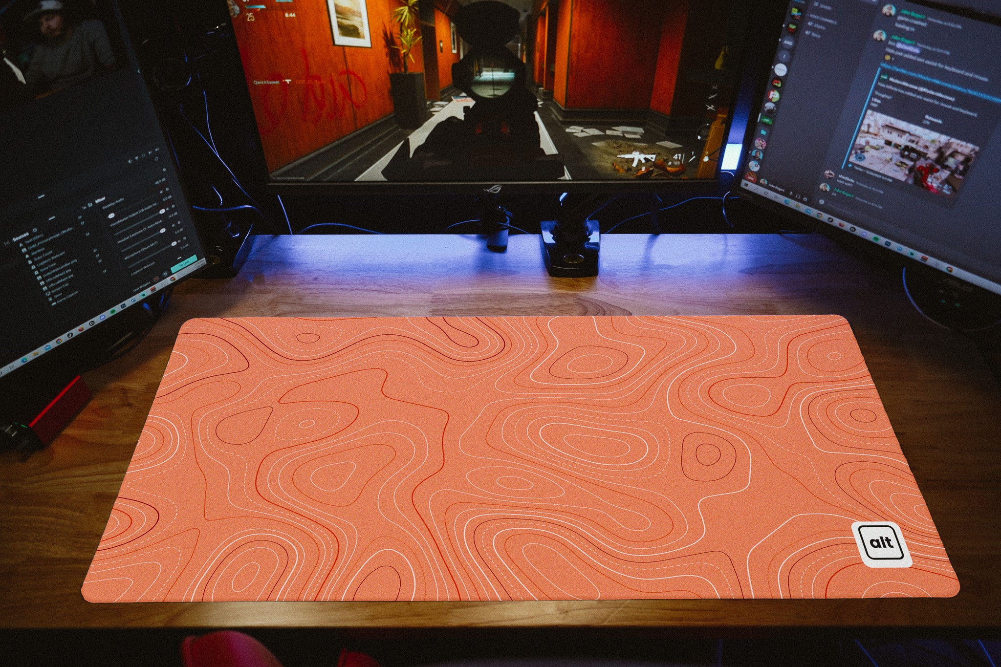 Peach Damascus Mousepad - Cinch Gaming